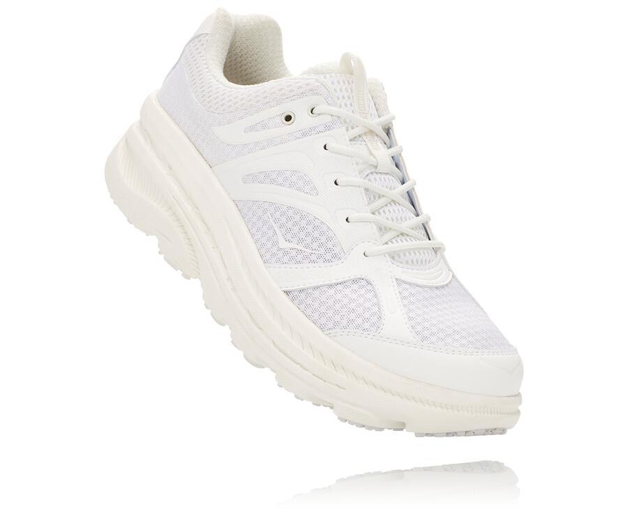 Hoka One One X Eg Bondi B - Men's Running Shoes - White - UK 065RLBOKG